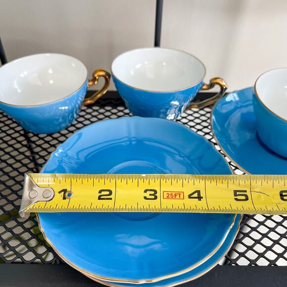 7 Vintage NORITAKE hand painted Cups and Saucers - Picture 5 of 6